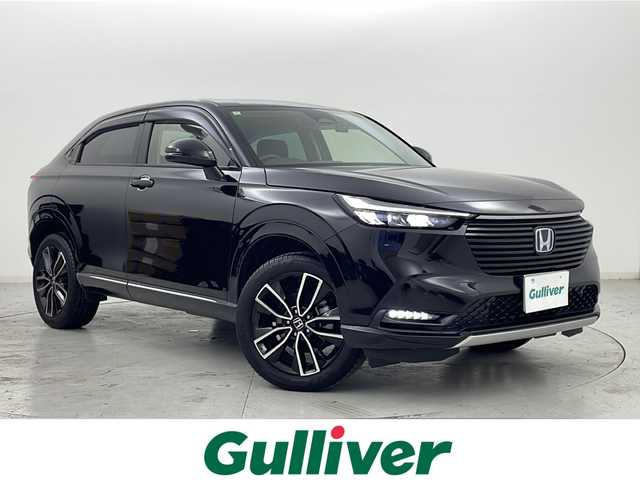 ホンダ ヴェゼル ハイブリッド e:HEV Z 宮城県 2024(令6)年 2.2万km クリスタルブラックパール 禁煙車　/ワンオーナー　/ハーフレザーシート　/ホンダセンシング/・プリクラッシュセーフティ/・レーンキープアシスト/・アダプティブクルーズコントロール/・オートハイビーム/・クリアランスソナー/純正ディスプレイオーディオ　/・USB・BT・スマホ連動/バックカメラ　/フルセグTV/パワーバックドア　/前席シートヒーター　/ステアリングヒーター　/パドルシフト　/ステアリングスイッチ　/ドライブレコーダー/LEDヘッドライト/LEDフォグライト/純正18インチアルミホイール/純正フロアマット/トノカバー/ワイパーデアイサー