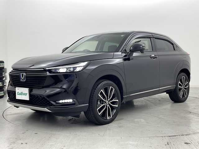ホンダ ヴェゼル ハイブリッド e:HEV Z 宮城県 2024(令6)年 2.2万km クリスタルブラックパール 禁煙車　/ワンオーナー　/ハーフレザーシート　/ホンダセンシング/・プリクラッシュセーフティ/・レーンキープアシスト/・アダプティブクルーズコントロール/・オートハイビーム/・クリアランスソナー/純正ディスプレイオーディオ　/・USB・BT・スマホ連動/バックカメラ　/フルセグTV/パワーバックドア　/前席シートヒーター　/ステアリングヒーター　/パドルシフト　/ステアリングスイッチ　/ドライブレコーダー/LEDヘッドライト/LEDフォグライト/純正18インチアルミホイール/純正フロアマット/トノカバー/ワイパーデアイサー