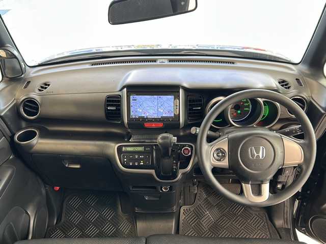 ホンダ Ｎ ＢＯＸ ＋ G SSパッケージ 岐阜県 2013(平25)年 10.5万km クリスタルブラックパール 純正ナビゲーション/バックモニター/Bluetooth/テレビ/両側電動スライドドア/ETC/アイドリングストップ/プッシュスタート/スマートキー/スペアキー/アイドリングストップ/HIDヘッドライト/オートエアコン/運転席ハイトアジャスター