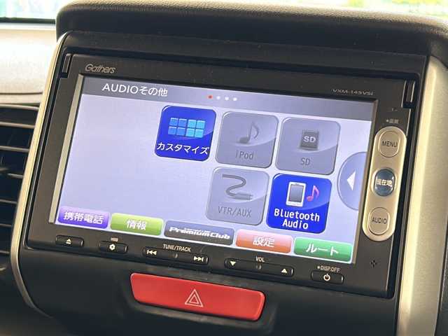 ホンダ Ｎ ＢＯＸ ＋ G SSパッケージ 岐阜県 2013(平25)年 10.5万km クリスタルブラックパール 純正ナビゲーション/バックモニター/Bluetooth/テレビ/両側電動スライドドア/ETC/アイドリングストップ/プッシュスタート/スマートキー/スペアキー/アイドリングストップ/HIDヘッドライト/オートエアコン/運転席ハイトアジャスター