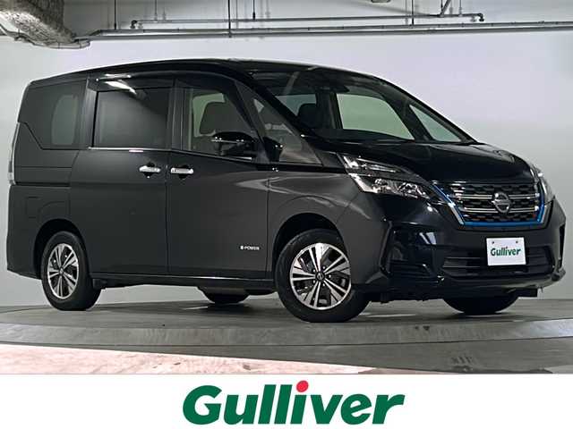 日産 セレナ e－パワー XV 広島県 2020(令2)年 5.4万km ダイヤモンドブラック セーフティパックA/オートデュアルエアコン&リヤヒーターダクト/エマージェンシーブレーキ/車線逸脱警報/ハイビームアシスト/コーナーセンサー/クルーズコントロール/BSM/純正ナビ（MM319D-W）/・フルセグ/CD/DVD/Bluetooth/SD/REC/アラウンドビューモニター/両側パワースライドドア/オートライト/スマートキー/プッシュスタート/前ドライブレコーダー（DJ4-D）/後ドライブレコーダー（CSD-610FHR）/純正ドアバイザー/純正フロアマット/ETC
