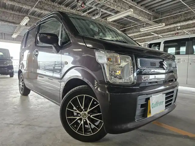 スズキ ワゴンＲ HYBRID FX 鹿児島県 2017(平29)年 6.5万km アーバンブラウンパールメタリック 〇純正ナビ/〇フルセグTV/〇ETC/〇ドライブレコーダー/〇マイルドハイブリッド/〇アイドリングストップシステム/〇SRSエアバッグ/〇オートエアコン/〇シートヒーター/〇禁煙車