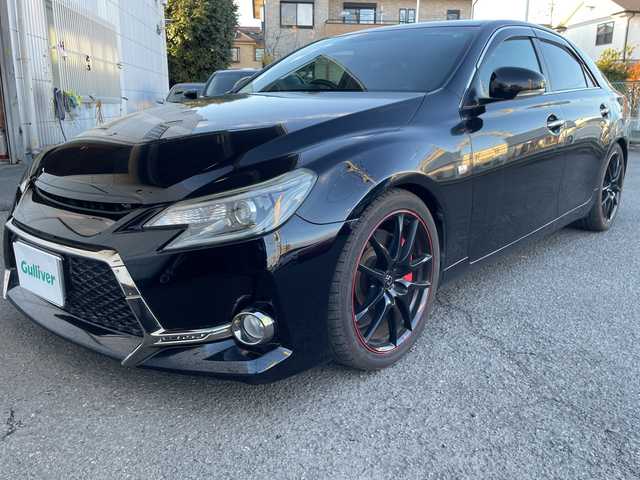 トヨタ マークＸ 350S G’s 神奈川県 2014(平26)年 5.4万km ブラック プッシュスタート/純正SDナビ/AM/FM/Bluetooth接続/フルセグTV/HDMI/ビルトインETC/パドルシフト/クルーズコントロール/横滑り防止装置/HIDライト/フォグライト/オートライト/USB端子/電動格納ミラー/純正フロアマット