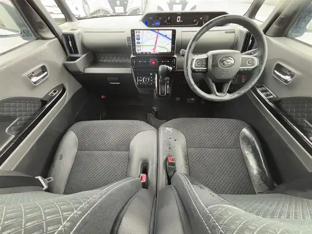 ダイハツ タント カスタム RS 徳島県 2019(令1)年 1.6万km シャイニングホワイトパール 純正9インチSDナビ　NSZN-Y69DS/TV/Bluetooth/AM/FM/DISC/iPod/SD/両側パワースライドドア/シートヒーター/ビルトインETC/バックカメラ/クリアランスソナー/ドライブレコーダー/フォグライト/クルーズコントロール/アイドリングストップ/ドアバイザー/純正フロアマット/純正15インチアルミホイール/オートライト/レーンキープアシスト/LEDヘッドライト/新車時保証書/取扱説明書