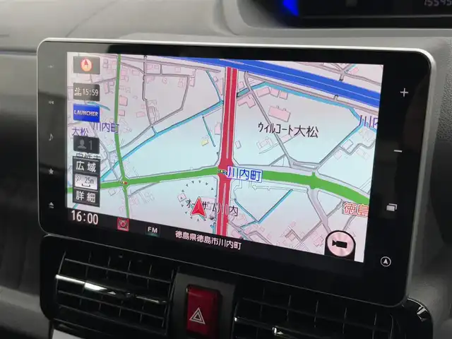 ダイハツ タント カスタム RS 徳島県 2019(令1)年 1.6万km シャイニングホワイトパール 純正9インチSDナビ　NSZN-Y69DS/TV/Bluetooth/AM/FM/DISC/iPod/SD/両側パワースライドドア/シートヒーター/ビルトインETC/バックカメラ/クリアランスソナー/ドライブレコーダー/フォグライト/クルーズコントロール/アイドリングストップ/ドアバイザー/純正フロアマット/純正15インチアルミホイール/オートライト/レーンキープアシスト/LEDヘッドライト/新車時保証書/取扱説明書