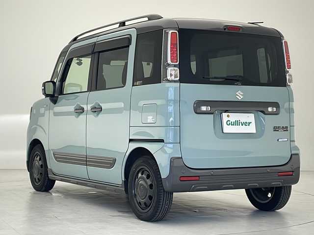 スズキ スペーシア ギア HYBRID XZターボ 沖縄県 2021(令3)年 4.8万km オフブルーメタリック/ガンメタリック2トーンルーフ 社外ディスプレイオーディオ【DMH-SF500】/applecarplay/Ｂｌｕｅｔｏｏｔｈ/全方位モニター/バックカメラ/ＥＴＣ/ＬＥＤヘッドライト/両側パワースライドドア/クルーズコントロール/ＨＵＤ/プッシュスタート　/サーキュレーター