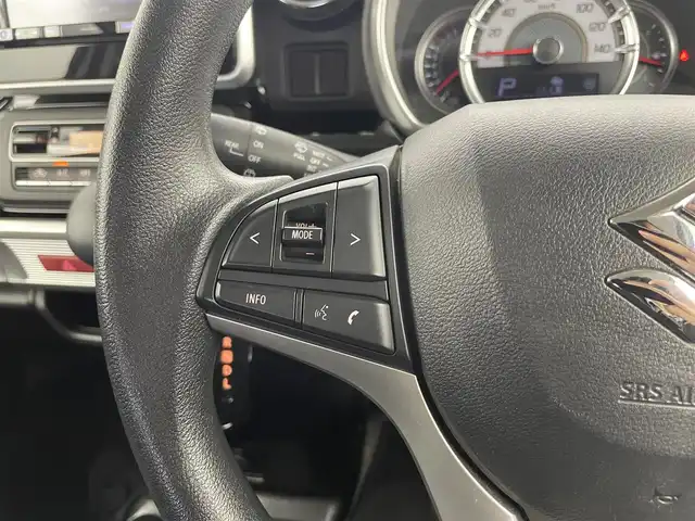 スズキ スペーシア カスタム HYBRID GS 富山県 2018(平30)年 2.4万km ピュアホワイトP 社外ナビ（AM/FM/CD/ワンセグ）/片側パワースライドドア/D席シートヒーター/横滑り防止装置/アイドリングストップ/オートLEDライト/フォグライト/純正アルミホイール/純正フロアマット/電動格納ミラー/スマートキー/スペアキー