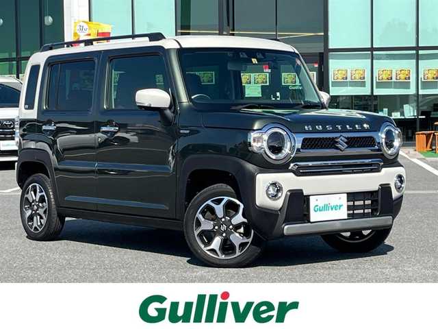 スズキ ハスラー Jスタイル Ⅱ ターボ 奈良県 2023(令5)年 2.1万km クールカーキパールメタリック/ソフトベージュメタリック ワンオーナー車/禁煙車/社外ディスプレイオーディオ　/Bluetooth　/USB/HDMI入力　/バックカメラ　/前後ドライブレコーダー　/追従型クルーズコントロール　/パドルシフト/前席シートヒーター　/社外フロアマット/純正15インチアルミホイール/ルーフレール/オートLEDライト　/衝突被害軽減ブレーキ/横滑り防止装置/車線逸脱警報　/W+サイド+カーテンエアバッグ/スペアキー1本/保証書/取扱説明書