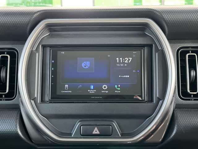 スズキ ハスラー Jスタイル Ⅱ ターボ 奈良県 2023(令5)年 2.1万km クールカーキパールメタリック/ソフトベージュメタリック ワンオーナー車/禁煙車/社外ディスプレイオーディオ　/Bluetooth　/USB/HDMI入力　/バックカメラ　/前後ドライブレコーダー　/追従型クルーズコントロール　/パドルシフト/前席シートヒーター　/社外フロアマット/純正15インチアルミホイール/ルーフレール/オートLEDライト　/衝突被害軽減ブレーキ/横滑り防止装置/車線逸脱警報　/W+サイド+カーテンエアバッグ/スペアキー1本/保証書/取扱説明書