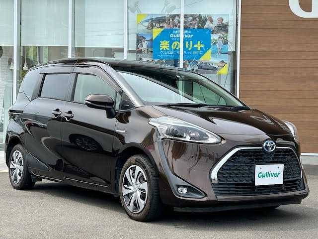 トヨタ シエンタ ハイブリッド G クエロ 静岡県 2019(平31)年 4.4万km ヴィンテージブラウンパールクリスタルシャイン 純正7型ナビゲーション【NSZT-W68T】/CD DVD Bluetooth フルセグTV/両側パワースライドドア/ハーフレザーシート/前席シートヒーター/ステアリングヒーター/トヨタセーフティセンス/レーンディスパーチャーアラート/パーキングサポートブレーキ/クリアランスソナー/LEDヘッドライト/オートマチックハイビーム/スマートキー/スペアキー/LEDヘッドライト/オートマチックハイビーム/純正フロアマット