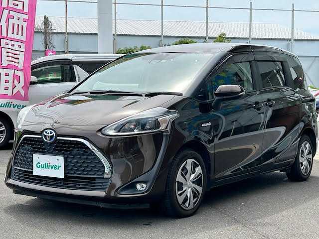 トヨタ シエンタ ハイブリッド G クエロ 静岡県 2019(平31)年 4.4万km ヴィンテージブラウンパールクリスタルシャイン 純正7型ナビゲーション【NSZT-W68T】/CD DVD Bluetooth フルセグTV/両側パワースライドドア/ハーフレザーシート/前席シートヒーター/ステアリングヒーター/トヨタセーフティセンス/レーンディスパーチャーアラート/パーキングサポートブレーキ/クリアランスソナー/LEDヘッドライト/オートマチックハイビーム/スマートキー/スペアキー/LEDヘッドライト/オートマチックハイビーム/純正フロアマット