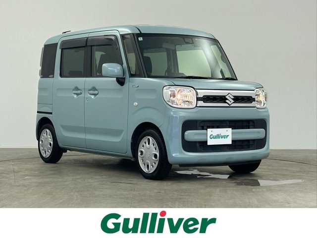 スズキ スペーシア HYBRID X 千葉県 2020(令2)年 5.4万km オフブルーM スズキセーフティサポート/・衝突軽減ブレーキ/・レーンキープアシスト/・コーナーセンサー/・横滑り防止装置/社外7インチSDナビ/CD DVD SD BT フルセグ/バックカメラ/両側パワースライドドア/オートライト/ヘッドライトレベライザー/シートヒーター/ドアバイザー/純正フロアマット/プッシュスタート/スマートキー/ETC