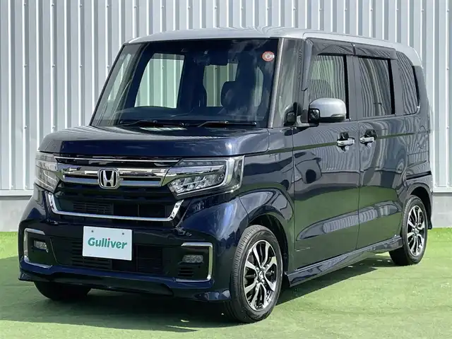 ホンダ Ｎ ＢＯＸ カスタム L コーディネートスタイル 香川県 2021(令3)年 5.3万km ミッドナイトブルービームM 登録時走行距離；52316km/純正ナビ【VXM-２１４VFi】/バックカメラ/前後ドライブレコーダー/両側パワースライドドア/ETC/ホンダセンシング/・衝突被害軽減システム/・ACC【アダプティブクルーズコントロール】/・LKAS【レーンキープアシスト】/・オートハイビーム/LEDヘッドライト/クリアランスソナー/純正フロアマット/ステアリングリモコン/スマートキー/プッシュスタート