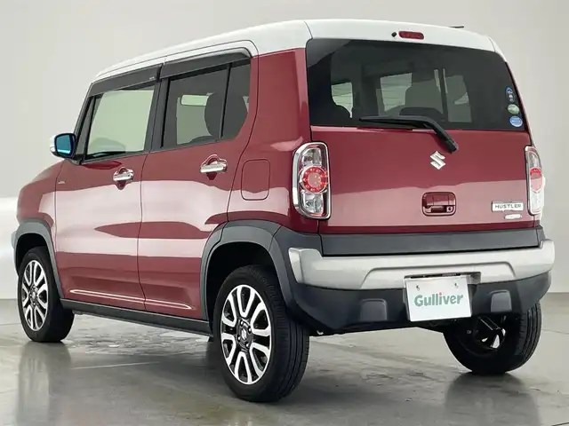 スズキ ハスラー Jスタイル Ⅱ 愛知県 2017(平29)年 6.1万km フェニックスレッドパール/ホワイト2トーンルーフ 社外ナビ　バックカメラ　禁煙　フルセグＴＶ　ＤＶＤ　衝突軽減　黒ハーフレザー　シートヒーター　ＥＴＣ　ＨＩＤオートライト　赤白ツートン　純正フロアマット　スマートキー　プッシュスタート　デュアルカメラ