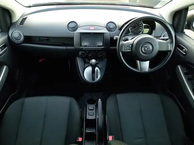 マツダ デミオ 13C－V スマートEDⅡ 福井県 2014(平26)年 7.1万km バーガンディレッドマイカ 純正オプションナビ（CA9TD）/・（ワンセグ/CD/FM/AM）/純正フロアマット/ステアリングリモコン/ライトレベライザー/電動格納ミラー/リモコンキー