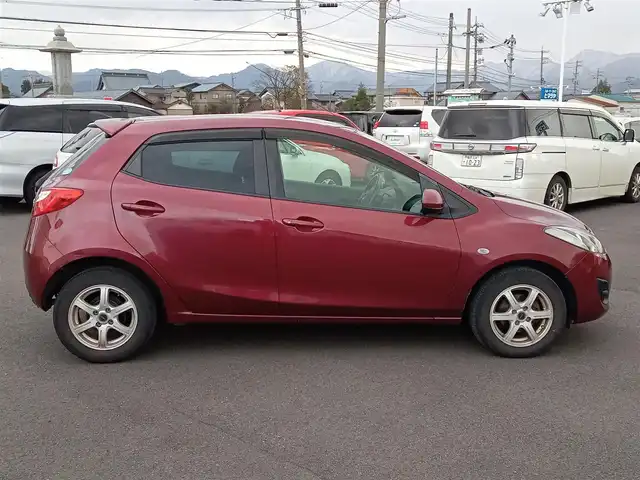 マツダ デミオ 13C－V スマートEDⅡ 福井県 2014(平26)年 7.1万km バーガンディレッドマイカ 純正オプションナビ（CA9TD）/・（ワンセグ/CD/FM/AM）/純正フロアマット/ステアリングリモコン/ライトレベライザー/電動格納ミラー/リモコンキー