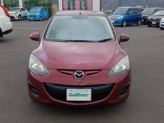 マツダ デミオ 13C－V スマートEDⅡ 福井県 2014(平26)年 7.1万km バーガンディレッドマイカ 純正オプションナビ（CA9TD）/・（ワンセグ/CD/FM/AM）/純正フロアマット/ステアリングリモコン/ライトレベライザー/電動格納ミラー/リモコンキー