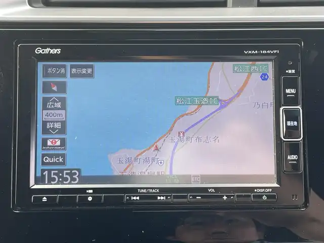 ホンダ フィット ハイブリット モデューロスタイル ホンダセンシング 島根県 2018(平30)年 4.4万km シャイニンググレーM ワンオーナー/ハーフレザー調シート/純正ナビ/（AM/FM/TV/Bluetooth）/フルセグTV/バックカメラ/ビルトインETC/レーダークルーズコントロール/ステアリングスイッチ/LEDオートライト/衝突軽減システム/レーンキープアシスト/純正アルミ/プッシュスタート/純正フロアマット/スペアキー/ISOFIX