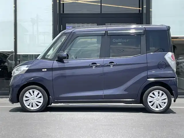 日産 デイズ ルークス X 茨城県 2014(平26)年 5.2万km プレミアムパープルP 純正ナビ/【ラジオ・TV・CD・DVD・SD・BT・ウォークマン・iPod】/アイドリングストップ/両側パワスラ/ETC/全方位カメラ/ヘッドライトレベライザー/オートエアコン/スマートキー/プッシュスタート/電格ミラー/純正フロアマット/純正ホイールカバー