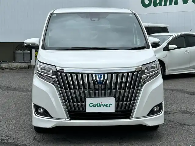 トヨタ エスクァイア ハイブリッド Gi 福島県 2018(平30)年 5.9万km ホワイトパールクリスタルシャイン ワンオーナー/純正ＳＤナビ/・ＣＤ/・ＤＶＤ/・フルセグＴＶ/・ＳＤ/・Ｂｌｕｅｔｏｏｔｈ/後席モニター/バックカメラ/両側パワースライドドア/純正エンジンスターター/クルーズコントロール/トヨタセーフティセンス/・プリクラッシュセーフティシステム/・レーンディパーチャーアラート/・オートマチックハイビーム/・先行車発進告知機能/ビルトインＥＴＣ/D席＋N席シートヒーター/ｎａｎｏｅエアコン/スペアキーあり/保証書/取扱説明書