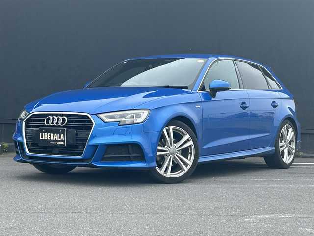 アウディ Ａ３ SB 1.4TFSI スポーツ Sライン 茨城県 2017(平29)年 6.1万km マコウブルークリスタルエフェクト S-line専用ステアリング/S-line専用ハーフレザーシート/純正ナビ/（AM.FM.CD.DVD.BT.USB）/フルセグTV/バックカメラ/ETC2.0/ACC/D/N席パワーシート/D/N席シートヒーター/コーナーセンサー/HIDヘッドライト/オートライト/パドルシフト/ステアリングスイッチ/スマートキー/プッシュスタート