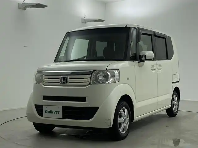 ホンダ Ｎ ＢＯＸ G Lパッケージ 福井県 2012(平24)年 8.5万km プレミアムホワイトパール 純正ナビゲーション/【AM/FM/CD/Bluetooth/ワンセグTV】/バックカメラ/ETC/片側パワースライドドア/プッシュスタート/スマートキー/スペアキー