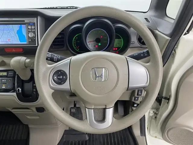 ホンダ Ｎ ＢＯＸ G Lパッケージ 福井県 2012(平24)年 8.5万km プレミアムホワイトパール 純正ナビゲーション/【AM/FM/CD/Bluetooth/ワンセグTV】/バックカメラ/ETC/片側パワースライドドア/プッシュスタート/スマートキー/スペアキー