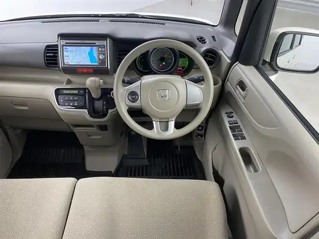 ホンダ Ｎ ＢＯＸ G Lパッケージ 福井県 2012(平24)年 8.5万km プレミアムホワイトパール 純正ナビゲーション/【AM/FM/CD/Bluetooth/ワンセグTV】/バックカメラ/ETC/片側パワースライドドア/プッシュスタート/スマートキー/スペアキー