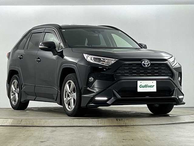 トヨタ ＲＡＶ４ ハイブリットX 愛知県 2021(令3)年 5.9万km アティチュードブラックマイカ 衝突被害軽減ブレーキ/純正ディスプレイオーディオ/フルセグテレビ/バックカメラ/ビルトインETC2.0/クルーズコントロール（追従有）/LEDヘッドライト/純正18インチアルミホイール/フルエアロ（TRD）/オートライト/オートマチックハイビーム/スマートキー/USB端子