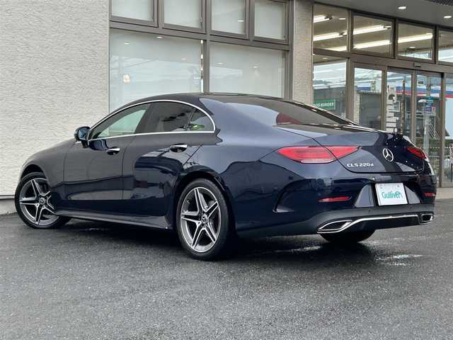 メルセデス・ベンツ ＣＬＳ２２０ｄ スポーツ エクスクルーシブPKG 大阪府 2019(平31)年 2万km カバンサイトブルー サンルーフ/Burmesterサウンド/純正12インチHDDナビ/（フルセグ/BT/AppleCarPlay）/360度カメラ/レーダークルーズコントロール/レーンキープアシスト/ブラインドスポットモニター/衝突軽減防止システム/黒レザーシート/全席シートヒーター/前席エアーシート/パワーシート/純正19インチAW/前後ドライブレコーダー/保証書/取扱説明書/スペアキー　有
