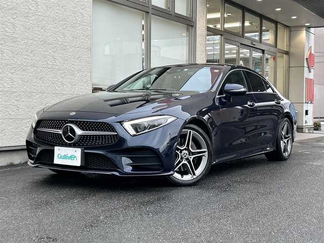 メルセデス・ベンツ ＣＬＳ２２０ｄ スポーツ エクスクルーシブPKG 大阪府 2019(平31)年 2万km カバンサイトブルー サンルーフ/Burmesterサウンド/純正12インチHDDナビ/（フルセグ/BT/AppleCarPlay）/360度カメラ/レーダークルーズコントロール/レーンキープアシスト/ブラインドスポットモニター/衝突軽減防止システム/黒レザーシート/全席シートヒーター/前席エアーシート/パワーシート/純正19インチAW/前後ドライブレコーダー/保証書/取扱説明書/スペアキー　有