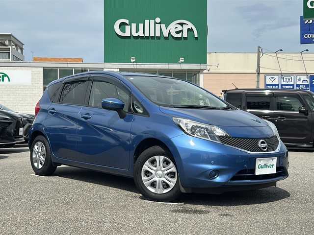 日産 ノート X DIG－S Vセレ +セーフ 石川県 2014(平26)年 6.4万km シャイニングブルー 純正SDナビ(MP314D-W)【FM/AM/フルセグ/CD/Bluetooth】/バックカメラ/アラウンドビューモニター/ETC/ドライブレコーダー/ヒーターミラー/前後コーナーセンサー/LEDヘッドライト/オートライト/プッシュスタート