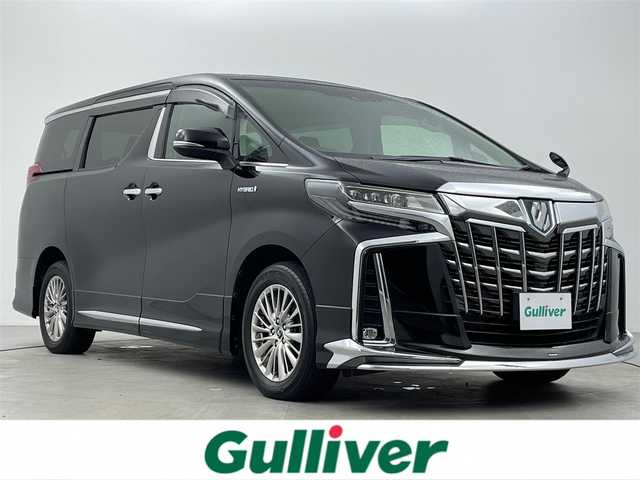 トヨタ アルファードハイブリット SR 福岡県 2018(平30)年 6.1万km ブラック 純正10型ナビ　NSZN-W66T/フルセグTV、CD、DVD、AM、FM、Bluetooth/ビルトインETC/デジタルインナーミラー/3眼LEDヘッドライト/シーケンシャルウィンカー/両側パワースライドドア/レーダークルーズコントロール/D席メモリーシート/前席パワーシート/前席シートシーター/前席エアシート/PKSB（パーキングサポートブレーキ）/PCS（プリクラッシュセーフティ）/LTA（レーントレーシングアシスト）/RSA（ロードサインアシスト）