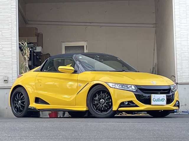 ホンダ Ｓ６６０ α 大分県 2015(平27)年 2.3万km カーニバルイエローⅡ ハーフレザーシート /社外HKSエアクリーナー/社外スプーンマフラー/社外車高調/社外サイドエアロ（LIBERTY WALK製）/社外16インチアルミホイール（WORK)/社外ETC/社外ドラレコ/純正LEDヘッドライト/オートライト/純正フロアマット/バックカメラ/Bluetooth