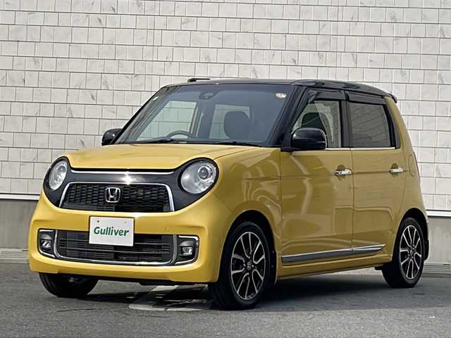 ホンダ Ｎ ＯＮＥ プレミアム ツアラー ローダウン 山形県 2015(平27)年 10.8万km プレミアムイエローパールⅡ シティブレーキアクティブシステム/純正ナビ(TV/AM/FM/BT/CD/DVD)/ワンセグTV(走行中視聴可)/パドルシフト/ビルトインETC/バックカメラ/クルーズコントロール/オートエアコン/オートライト/テールゲートスポイラー/ドアサイドモール/フロントベンチレーテッドディスクブレーキ/LEDサイドターンランプ/本革巻ステアリング/ステアリングスイッチ/横滑り防止装置/ヒルスタートアシスト/ターボエンジン/電動格納ミラー/純正フロアマット/純正ドアバイザー/純正AW/ABS
