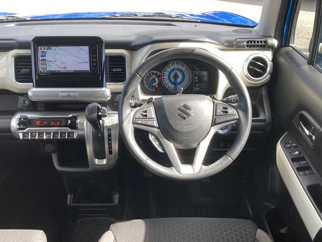 スズキ クロスビー HYBRID MZ 佐賀県 2019(平31)年 4.3万km スピーディーブルーメタリック/ブラック2トーンルーフ Panasonicナビ/全周囲カメラ/衝突被害軽減ブレーキ/路線逸脱警報機能/クルーズコントロール/オートハイビーム機能/コーナーセンサー/シートヒーター/ステアリングリモコン/パドルシフト/プッシュスタート/スマートキー/LEDヘッドライト/フォグライト/純正アルミホイール