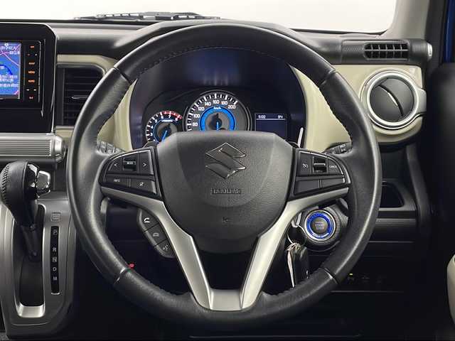 スズキ クロスビー HYBRID MZ 栃木県 2019(平31)年 4.3万km スピーディーブルーメタリック/ブラック2トーンルーフ 全方位モニター用カメラパッケージ装着車/デュアルセンサーブレーキサポート/パナソニックナビ（CN-RZ753W）/　フルセグTV/Ｂｌｕｅｔｏｏｔｈ/DVD/インタークーラーターボ/クルーズコントロール/コーナーセンサー/パドルシフト/D/N席シートヒーター/AUTOライト/LEDヘッドライト/純正フロアマット/純正ドアバイザー