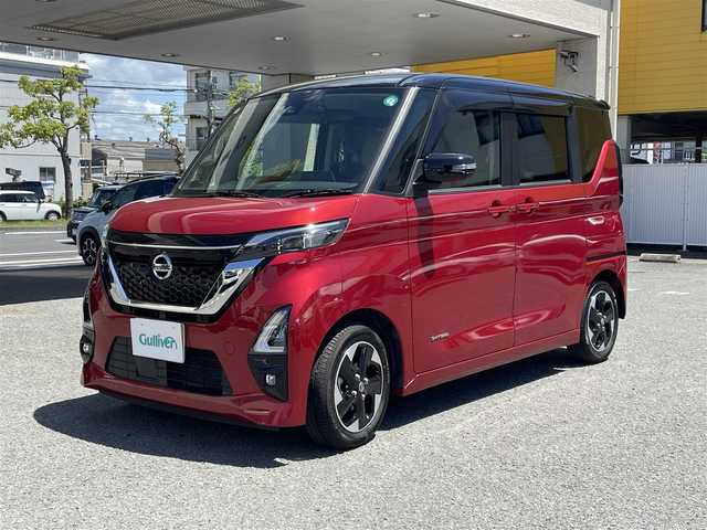 日産 ルークス HWS X プロパイロットED 和歌山県 2020(令2)年 1.2万km スパークリングレッド/ブラック 純正ディーラー9インチHDDナビ/(フルセグＴＶ/FM/AM/CD/DVD/Bluetooth/USB/SD/iPod/AUX)/両側パワースライドドア/ETC/ドライブレコーダー/全周囲カメラ/アダプティブLEDヘッドライト/インテリジェントLI/オートホールド/インテリジェントアラウンドビューモニター/プラズマクラスター搭載リアシーリングファン/プロパイロット/ベンチシート/純正アルミホイール/純正フロアマット/純正ドアバイザー/取扱説明書/保証書