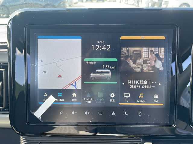 スズキ ワゴンＲ スマイル HYBRID X 岩手県 2025(令7)年 0.1千km ベージュⅡ 純正メモリーナビ/AM/FM/CD/DVD/Bluetooth/フルセグTV/フロント/バックカメラ/全方位カメラ/クルーズコントロール/衝突被害軽減ブレーキ/レーンキープアシスト/横滑り防止装置/アイドリングストップ/シートヒーター/オートライト/オートハイビーム/LED/HIDヘッドライト/フォグランプ/スマートキー/プッシュスタート/電動格納ミラー/純正ドアバイザー/保証書/取扱説明書