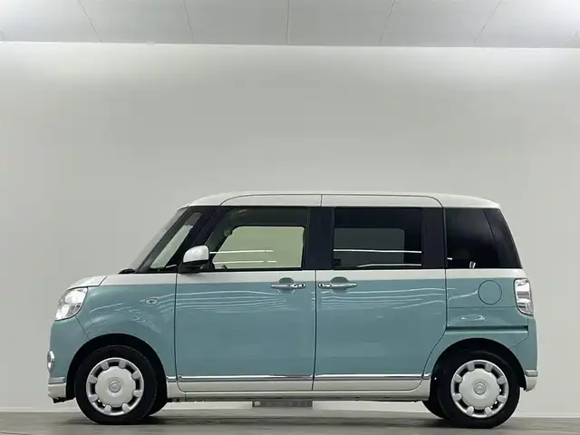 ダイハツ ムーヴ キャンバス X メイクアップ リミテッド SAⅢ 埼玉県 2018(平30)年 5.2万km パールホワイトⅢ/ファインミントメタリック 2トーン 純正８型ナビ　Ｂｌｕｅｔｏｏｔｈ　アラウンドビューモニター　両側パワースライドドア　コーナーセンサー　オートハイビーム　衝突軽減システム　ドライブレコーダー　スマートキー レーンキープアシスト ＥＴＣ