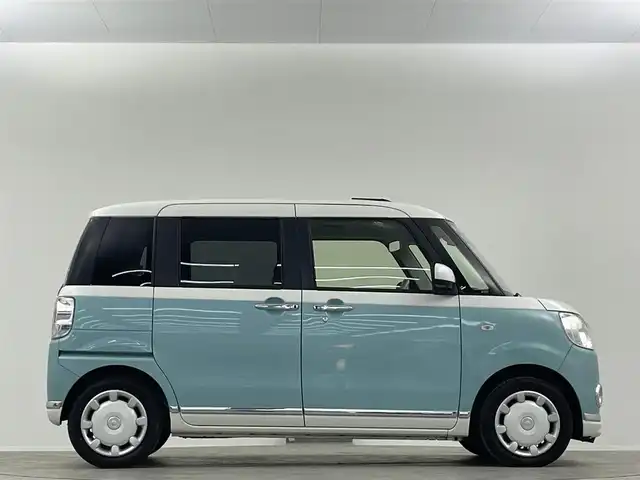 ダイハツ ムーヴ キャンバス X メイクアップ リミテッド SAⅢ 埼玉県 2018(平30)年 5.2万km パールホワイトⅢ/ファインミントメタリック 2トーン 純正８型ナビ　Ｂｌｕｅｔｏｏｔｈ　アラウンドビューモニター　両側パワースライドドア　コーナーセンサー　オートハイビーム　衝突軽減システム　ドライブレコーダー　スマートキー レーンキープアシスト ＥＴＣ