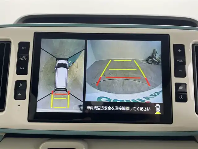 ダイハツ ムーヴ キャンバス X メイクアップ リミテッド SAⅢ 埼玉県 2018(平30)年 5.2万km パールホワイトⅢ/ファインミントメタリック 2トーン 純正８型ナビ　Ｂｌｕｅｔｏｏｔｈ　アラウンドビューモニター　両側パワースライドドア　コーナーセンサー　オートハイビーム　衝突軽減システム　ドライブレコーダー　スマートキー レーンキープアシスト ＥＴＣ