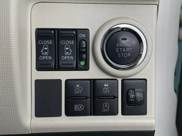 ダイハツ ムーヴ キャンバス X メイクアップ リミテッド SAⅢ 埼玉県 2018(平30)年 5.2万km パールホワイトⅢ/ファインミントメタリック 2トーン 純正８型ナビ　Ｂｌｕｅｔｏｏｔｈ　アラウンドビューモニター　両側パワースライドドア　コーナーセンサー　オートハイビーム　衝突軽減システム　ドライブレコーダー　スマートキー レーンキープアシスト ＥＴＣ