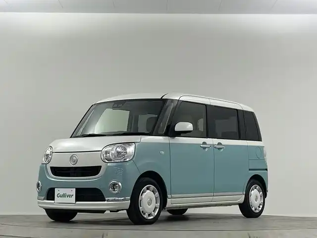 ダイハツ ムーヴ キャンバス X メイクアップ リミテッド SAⅢ 埼玉県 2018(平30)年 5.2万km パールホワイトⅢ/ファインミントメタリック 2トーン 純正８型ナビ　Ｂｌｕｅｔｏｏｔｈ　アラウンドビューモニター　両側パワースライドドア　コーナーセンサー　オートハイビーム　衝突軽減システム　ドライブレコーダー　スマートキー レーンキープアシスト ＥＴＣ