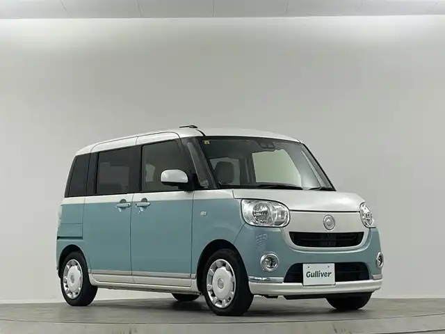 ダイハツ ムーヴ キャンバス X メイクアップ リミテッド SAⅢ 埼玉県 2018(平30)年 5.2万km パールホワイトⅢ/ファインミントメタリック 2トーン 純正８型ナビ　Ｂｌｕｅｔｏｏｔｈ　アラウンドビューモニター　両側パワースライドドア　コーナーセンサー　オートハイビーム　衝突軽減システム　ドライブレコーダー　スマートキー レーンキープアシスト ＥＴＣ