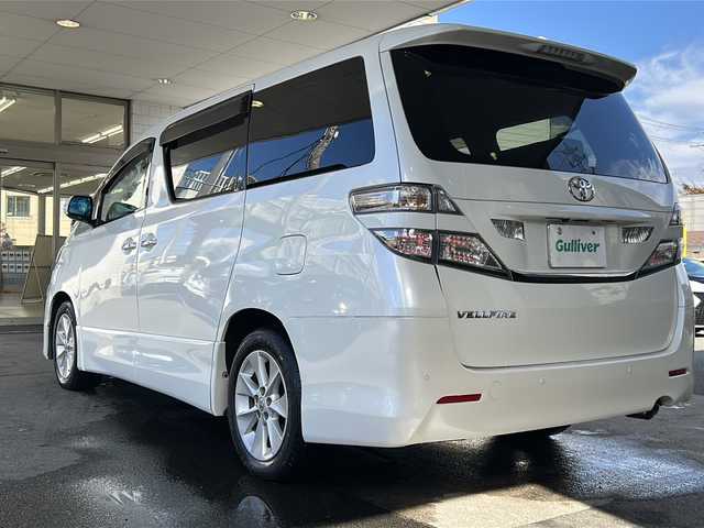 トヨタ ヴェルファイア 2．4Z 京都府 2011(平23)年 5.1万km ホワイトパールクリスタルシャイン 純正8インチナビ/フリップダウンモニター/デジタルインナーミラー/純正エアロ/ワンセグテレビ/クリアランスソナー/ワンオーナー/ドライブレコーダー前後/バックカメラ/オールオートウィンド/プッシュスタート/ビルトインETC/両側パワースライドドア/電動格納ミラー/ウィンカーミラー