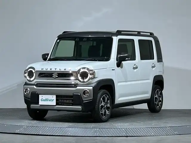 スズキ ハスラー Jスタイル ターボ 愛媛県 2021(令3)年 1.9万km ピュアホワイトパール/ガンメタリック2トーン 社外ディスプレイオーディオ(PVH-9300DVSZS)/衝突被害軽減ブレーキ/コーナーセンサー/レーンキープアシスト/パドルシフト/ステアリングスイッチ/オートライト/フォグランプ/アイドリングストップ/ウィンカーミラー/クルーズコントロール/プッシュスタート/ETC/保証書/取扱説明書