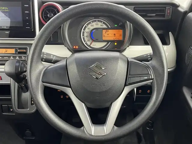 スズキ スペーシア HYBRID X 2トーン 福島県 2019(令1)年 5.3万km ツールグリーンパールメタリック/ブラック2トーン ＳＤナビゲーション　/【AM/FM/DVD/CD/Bluetooth/フルセグ】/型番:AVN-R10W/衝突被害軽減システム　/両側パワースライドドア　/シートヒーター　/コーナーセンサー　/車線逸脱警報　/オートマチックハイビーム　/・ＨＩＤライト　/・オートライト　/プッシュスタート　/・スマートキー/ルーフレール/ターボ車/横滑り防止装置/取扱説明書/