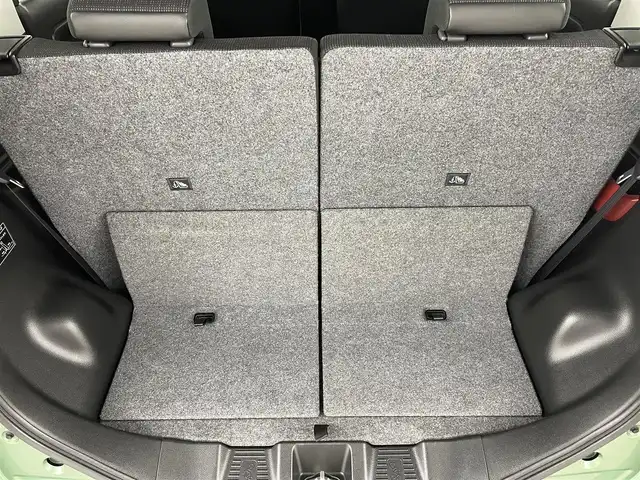 スズキ スペーシア HYBRID X 2トーン 福島県 2019(令1)年 5.3万km ツールグリーンパールメタリック/ブラック2トーン ＳＤナビゲーション　/【AM/FM/DVD/CD/Bluetooth/フルセグ】/型番:AVN-R10W/衝突被害軽減システム　/両側パワースライドドア　/シートヒーター　/コーナーセンサー　/車線逸脱警報　/オートマチックハイビーム　/・ＨＩＤライト　/・オートライト　/プッシュスタート　/・スマートキー/ルーフレール/ターボ車/横滑り防止装置/取扱説明書/