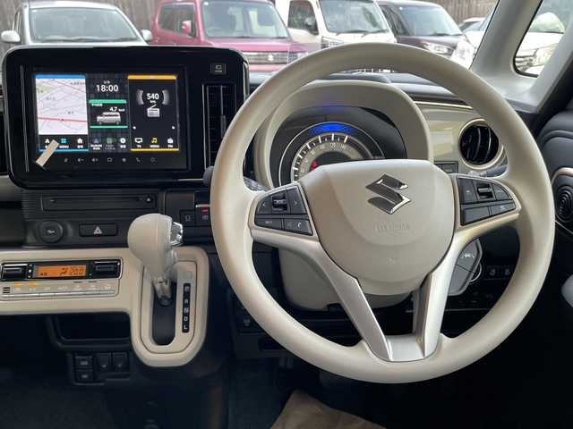 スズキ ワゴンＲ スマイル HYBRID X 大分県 2025(令7)年 0.1万km未満 ベージュⅡ 登録済み未使用車/全方位カメラ/純正ディスプレイオーディオ/フルセグTV/Bluetooth/純正LEDヘッドライト/オートライト/衝突被害軽減ブレーキ/レーンキープアシスト/横滑り防止装置/クルーズコントロール/スマートキー